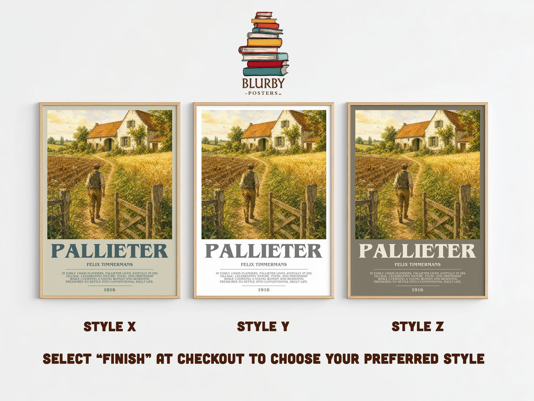 Pallieter bookish print framed by window – literary home decor