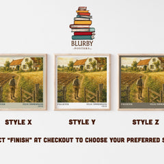 Pallieter literary print framed by window – literary home decor