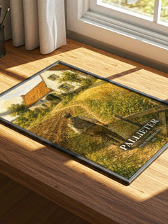 Pallieter watercolour book poster framed on wall – literary fiction wall art