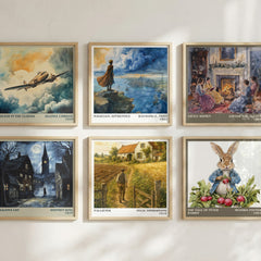 Pallieter literary print in frame leaning in hallway – literary fiction wall art