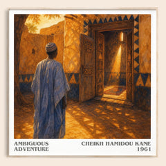 Ambiguous Adventure literary book poster by Cheikh Hamidou Kane – framed literary art print