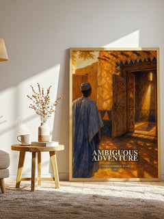 Ambiguous Adventure watercolour print in frame leaning in hallway – literary fiction wall art