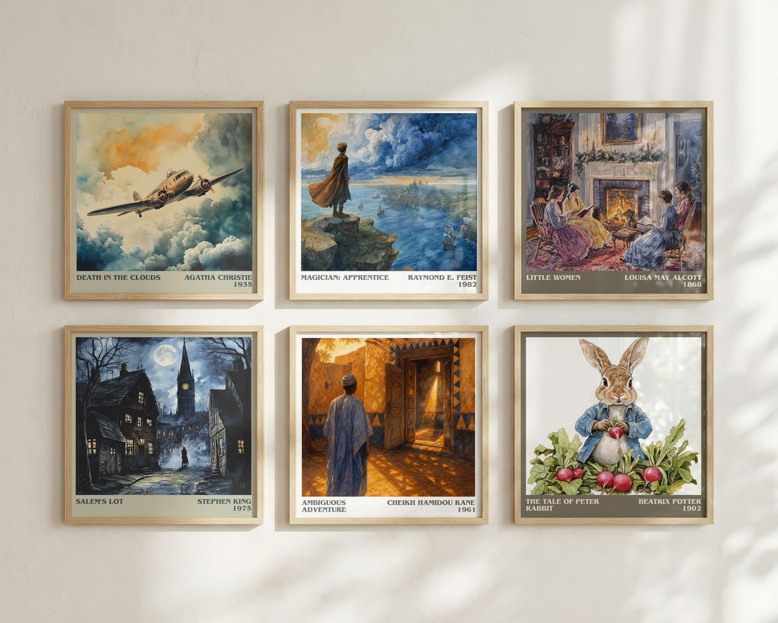 Ambiguous Adventure literary print in frame leaning in hallway – literary fiction wall art