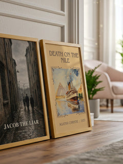 Jacob the Liar watercolour print framed by window – literary home decor