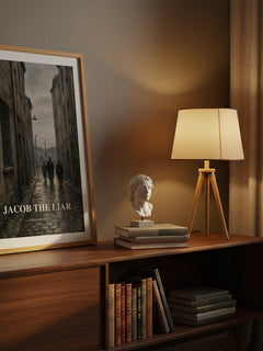 Jacob the Liar watercolour print on bookshelf – Jurek Becker fan gift