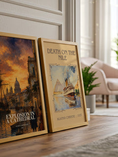 Explosion In A Cathedral watercolour print framed by window – literary home decor
