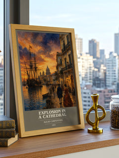 Explosion In A Cathedral book cover poster colour and style options – Alejo Carpentier book art