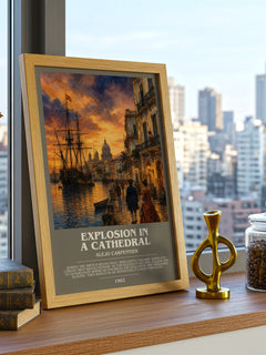 Explosion In A Cathedral bookish poster colour and style options – Alejo Carpentier book art