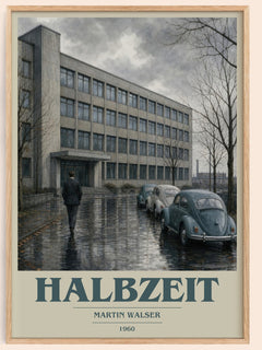 Halbzeit book cover book poster by Martin Walser – framed literary art print