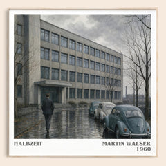 Halbzeit literary book poster by Martin Walser – framed literary art print