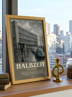 Halbzeit bookish poster colour and style options – Martin Walser book art