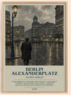 Berlin Alexanderplatz bookish book poster by Alfred Döblin – framed literary art print
