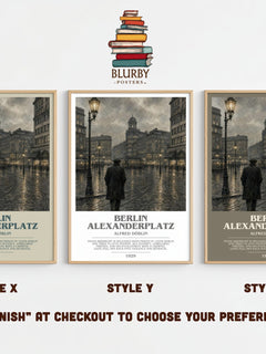 Berlin Alexanderplatz bookish print framed by window – literary home decor