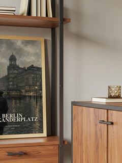 Berlin Alexanderplatz book watercolour illustration paper finish options – matte satin gloss