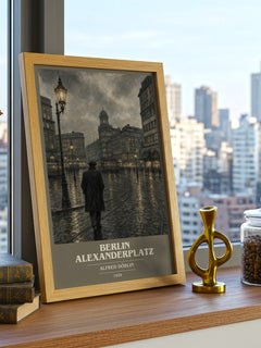 Berlin Alexanderplatz book cover poster colour and style options – Alfred Döblin book art