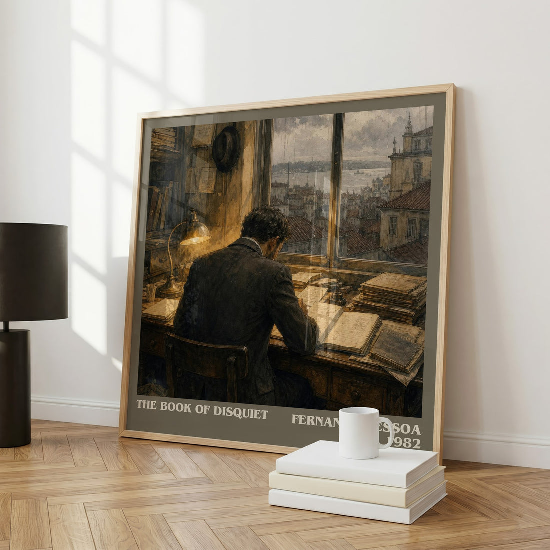 The Book of Disquiet literary art print colour and style options – Fernando Pessoa book art