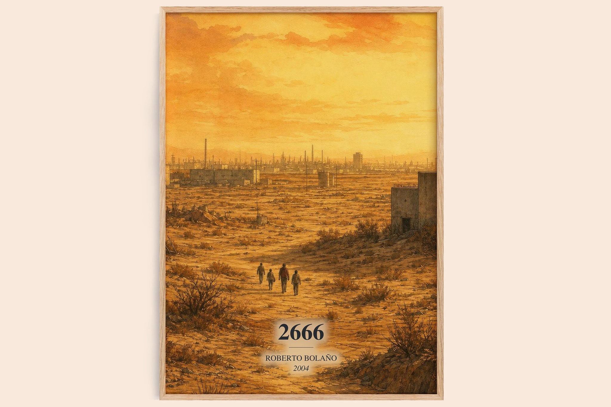2666 Book Watercolour Illustration by Roberto Bolaño