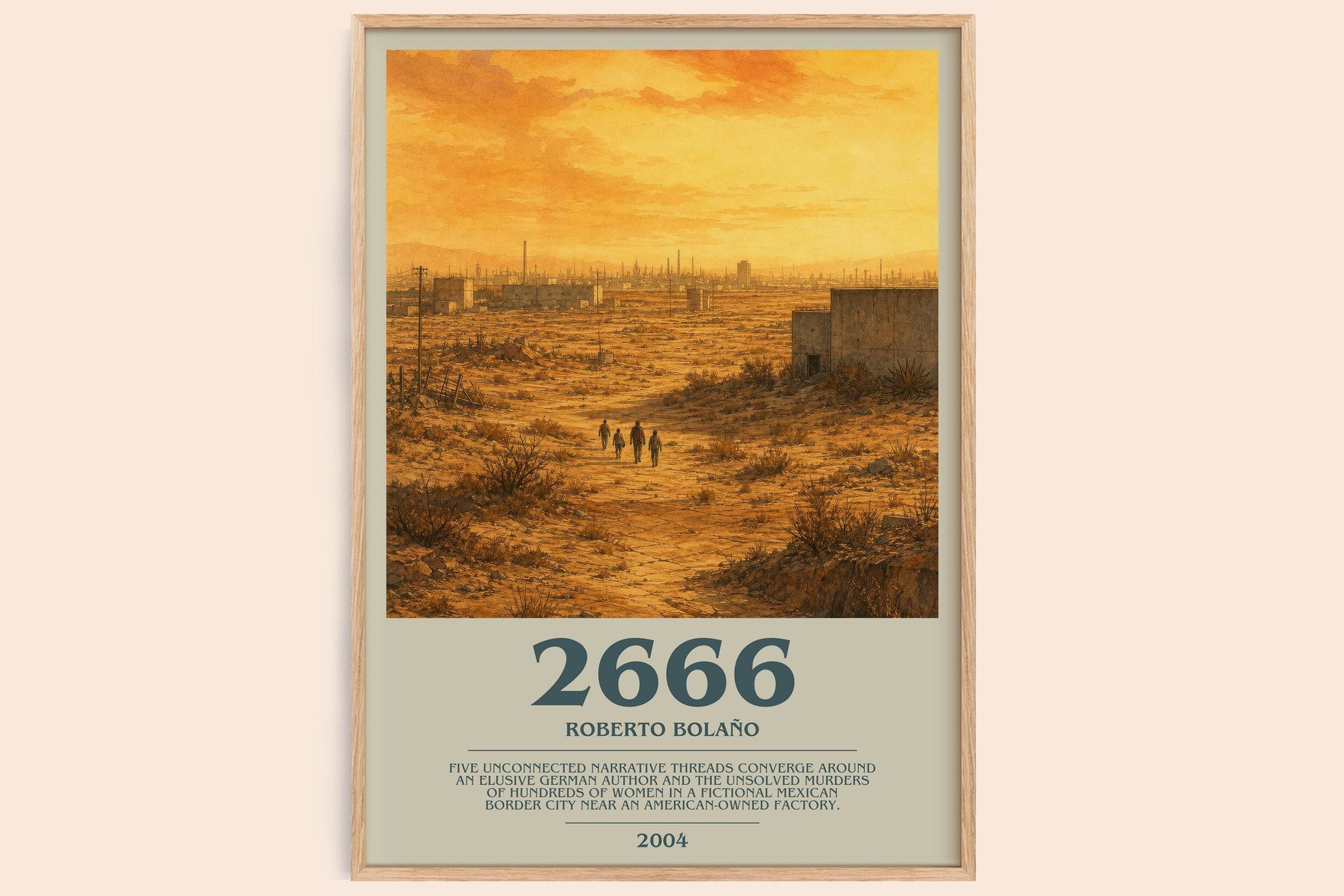 2666 Bookish Wall Art by Roberto Bolaño