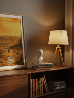 2666 watercolour print on bookshelf – Roberto Bolaño fan gift