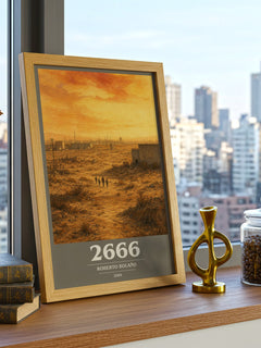 2666 book cover poster colour and style options – Roberto Bolaño book art
