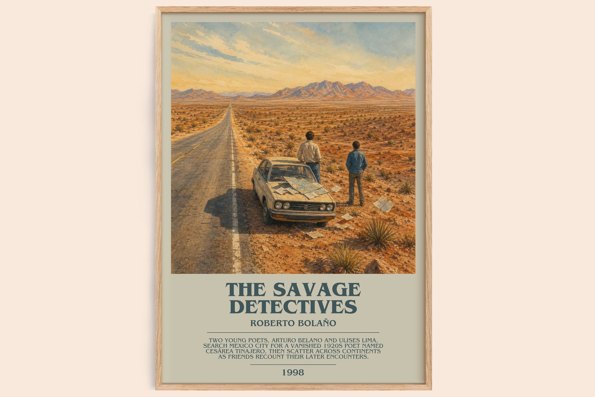 The Savage Detectives Bookish Wall Art by Roberto Bolaño