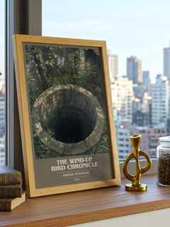 The Wind-Up Bird Chronicle book cover poster colour and style options – Haruki Murakami book art