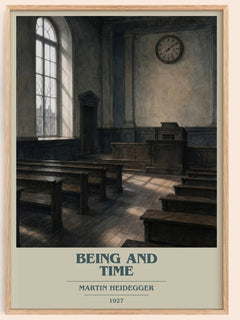 Being and Time book cover book poster by Martin Heidegger – framed literary art print