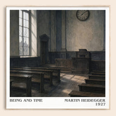 Being and Time literary book poster by Martin Heidegger – framed literary art print