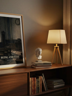Being and Time watercolour print on bookshelf – Martin Heidegger fan gift