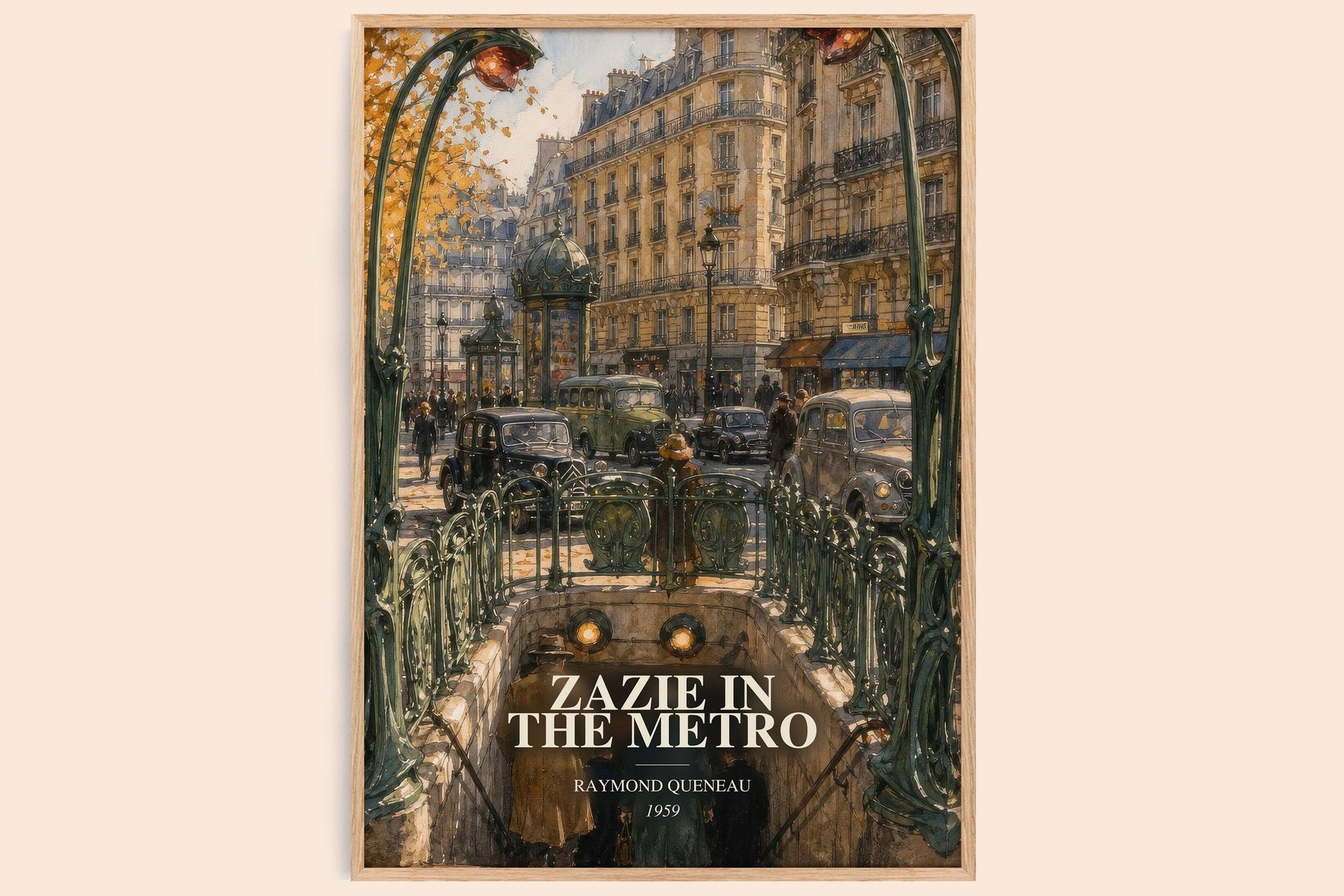 Zazie in the Metro Book Watercolour Illustration by Raymond Queneau