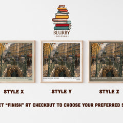 Zazie in the Metro literary print framed by window – literary home decor