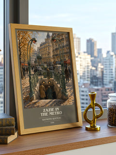 Zazie in the Metro book cover poster colour and style options – Raymond Queneau book art