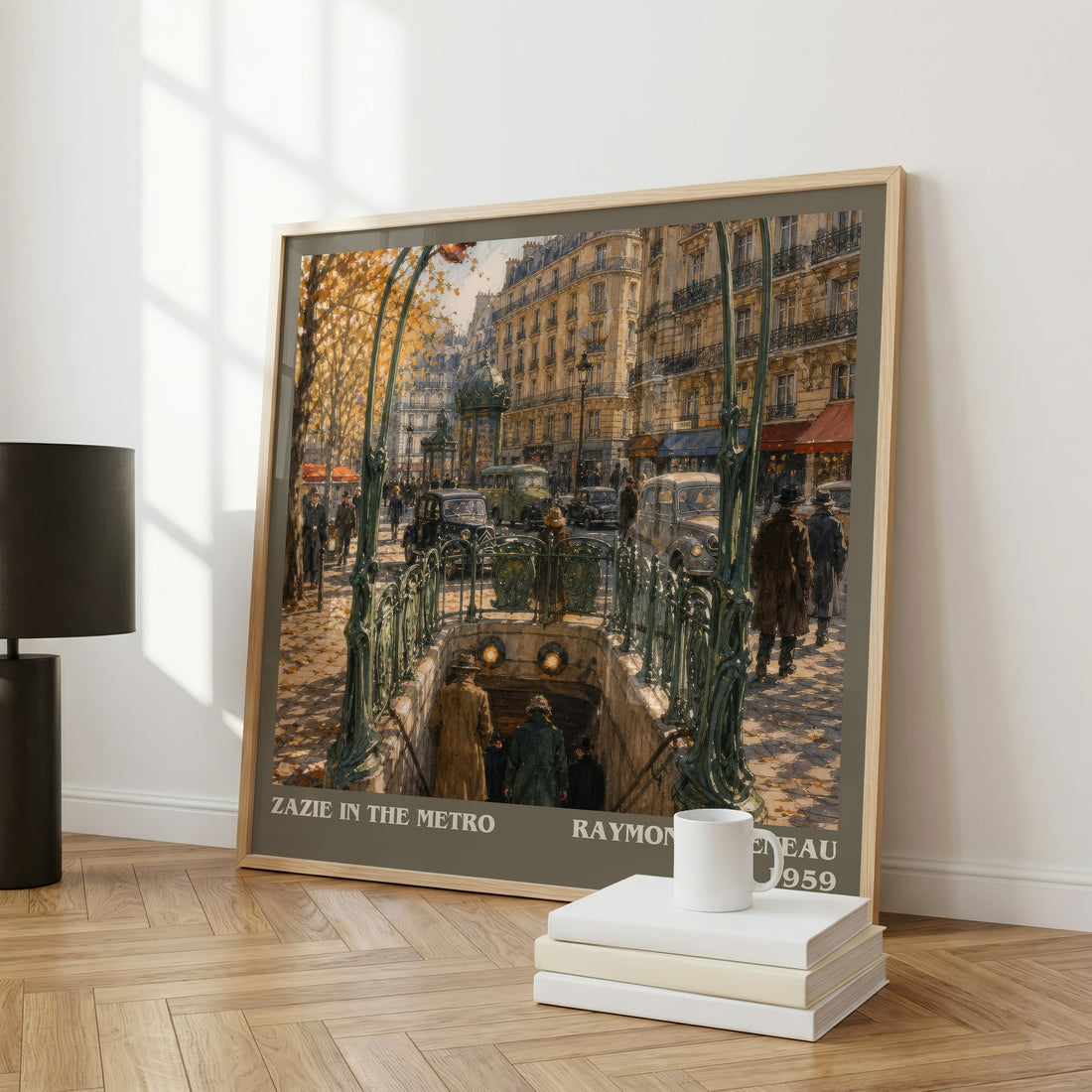 Zazie in the Metro literary art print colour and style options – Raymond Queneau book art