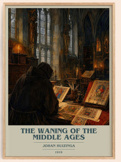 The Waning of the Middle Ages book cover book poster by Johan Huizinga – framed literary art print