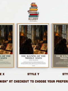 The Waning of the Middle Ages bookish print framed by window – literary home decor