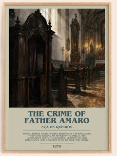 The Crime of Father Amaro Bookish Wall Art by Eça de Queirós – framed poster