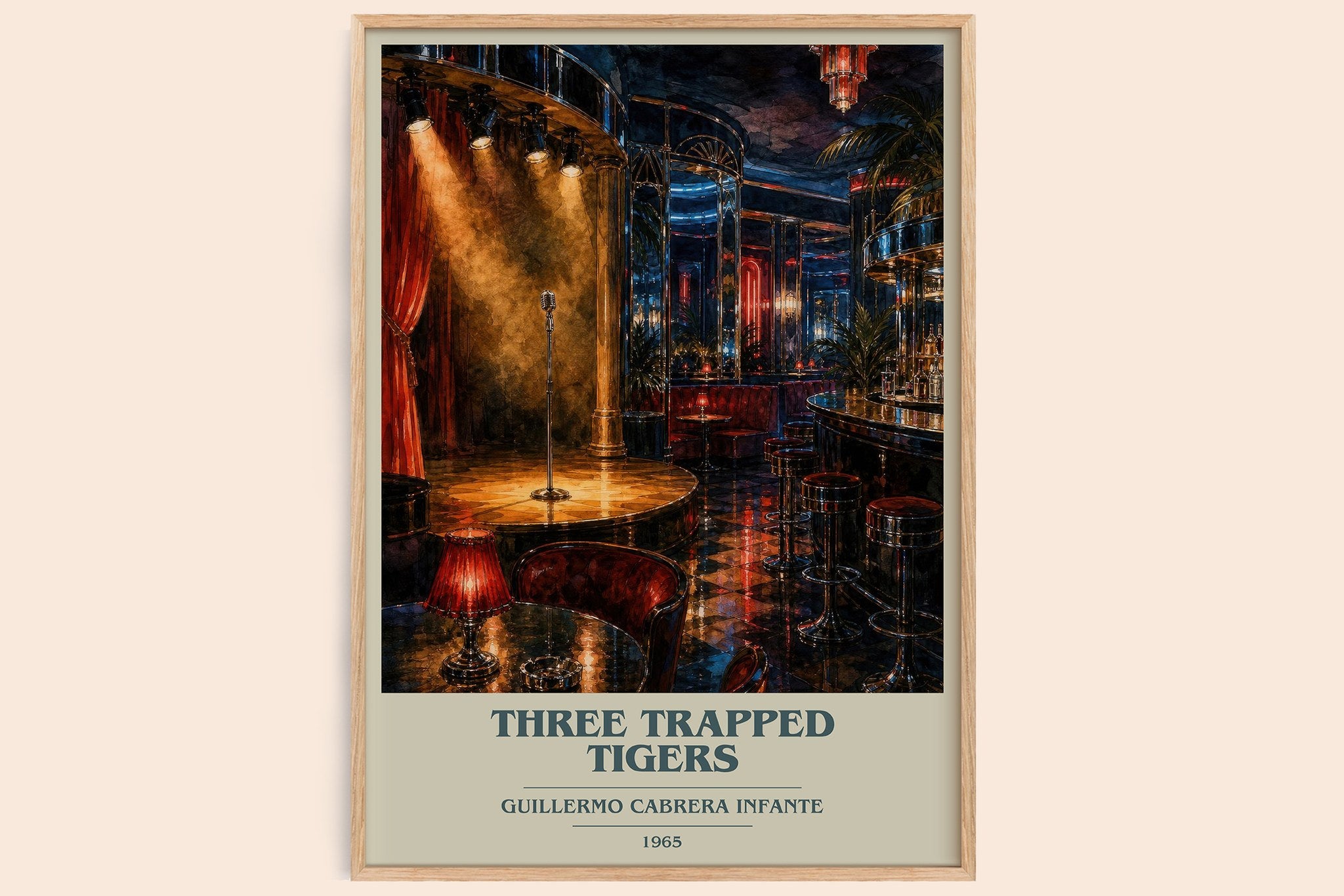 Three Trapped Tigers Book Cover Poster by Guillermo Cabrera Infante