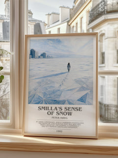 Smilla's Sense of Snow Bookish Wall Art by Peter Høeg – framed print by a bright window