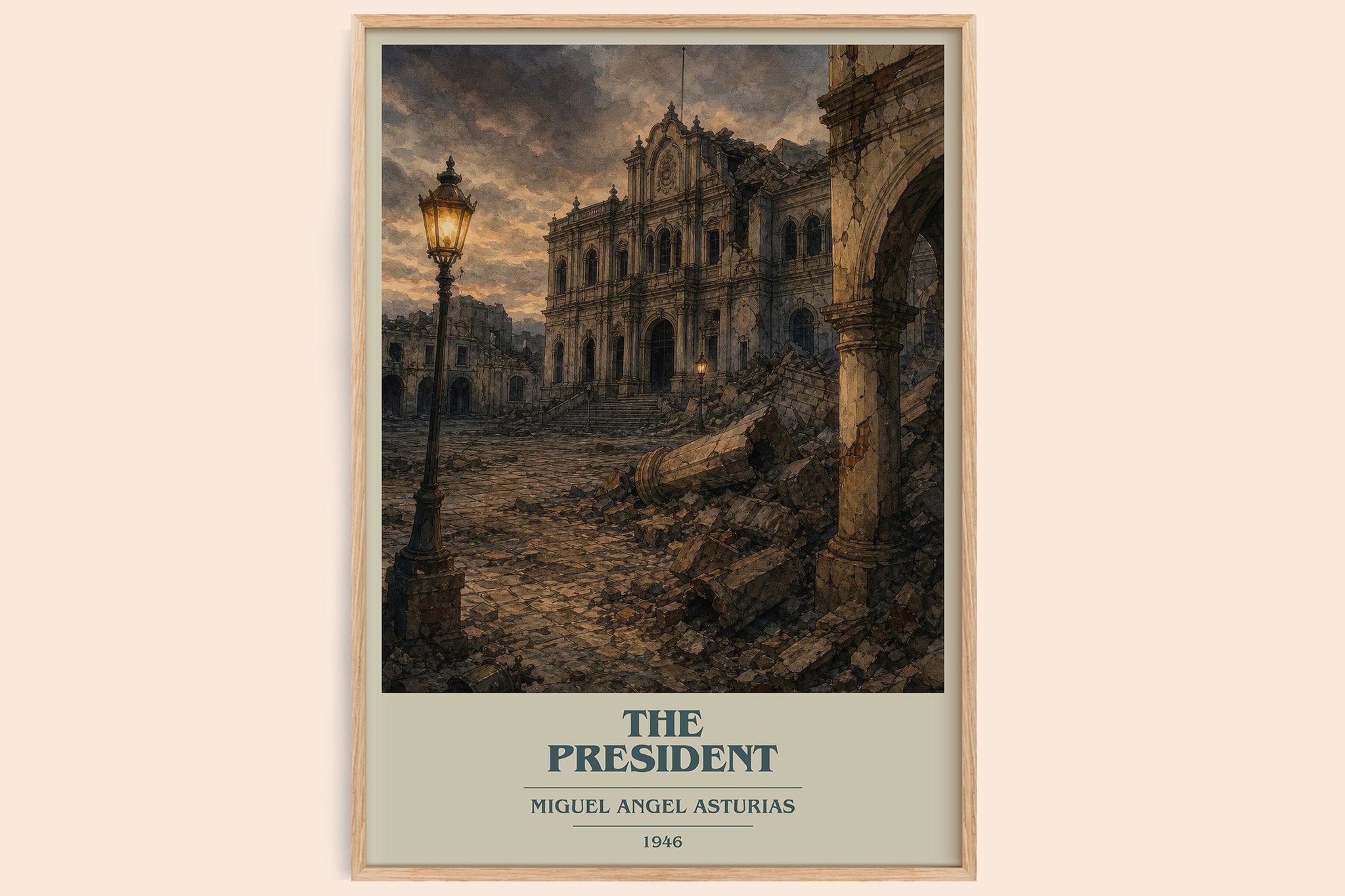 The President Book Cover Poster by Miguel Angel Asturias
