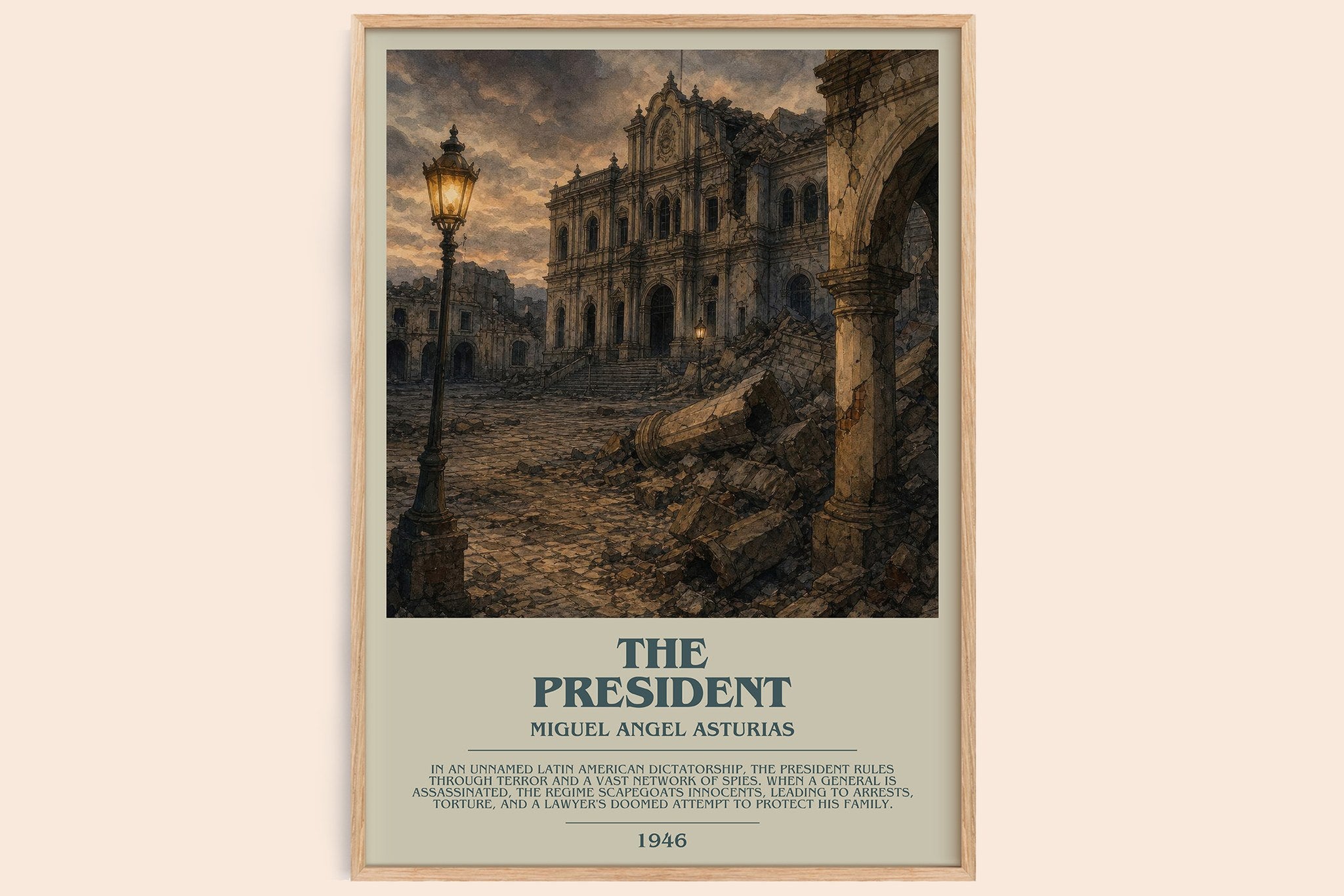 The President Bookish Wall Art by Miguel Angel Asturias