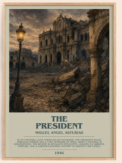 The President Bookish Wall Art by Miguel Angel Asturias – framed poster