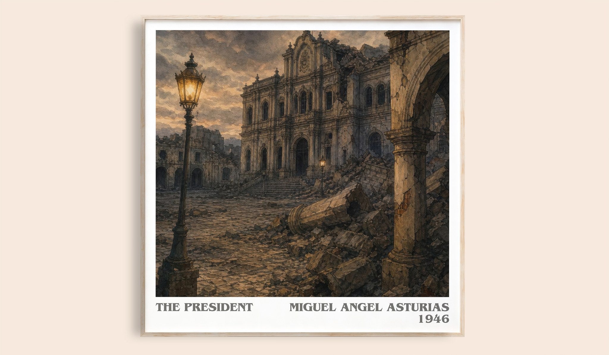 The President Literary Art Print by Miguel Angel Asturias
