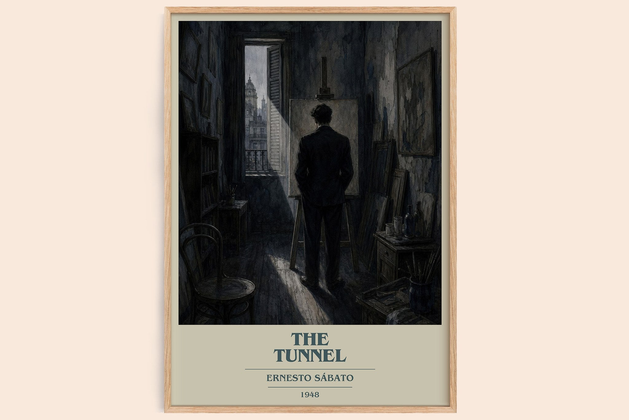 The Tunnel Book Cover Poster by Ernesto Sábato