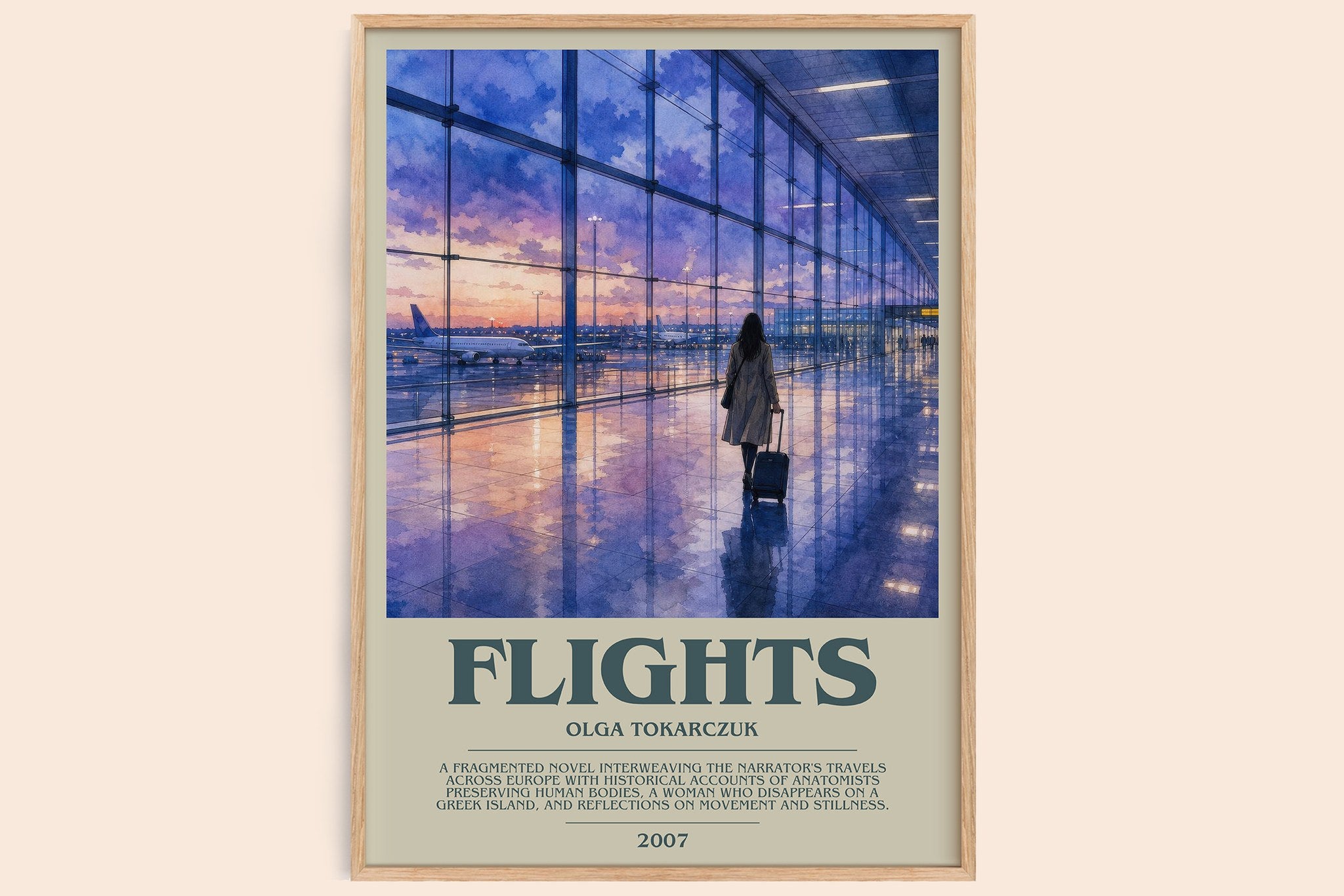 Flights Bookish Wall Art by Olga Tokarczuk