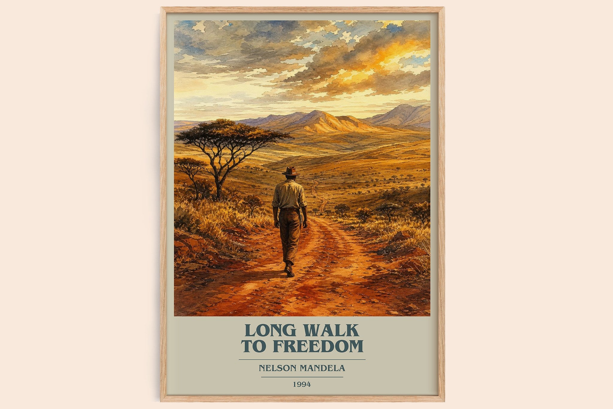 Long Walk To Freedom Book Cover Poster by Nelson Mandela