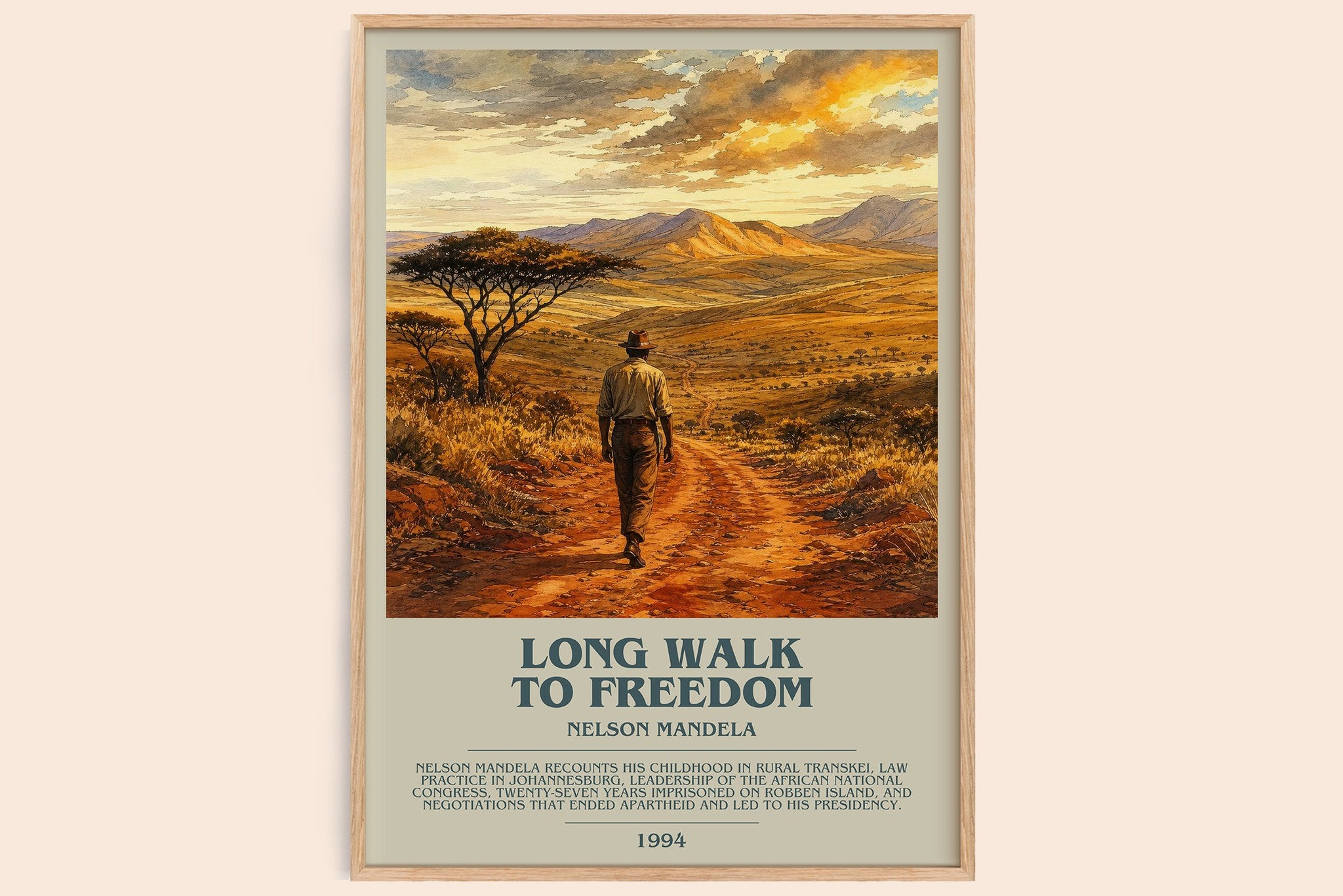 Long Walk To Freedom Bookish Wall Art by Nelson Mandela