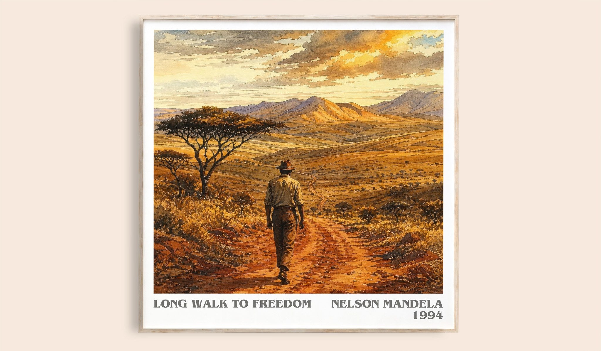 Long Walk To Freedom Literary Art Print by Nelson Mandela