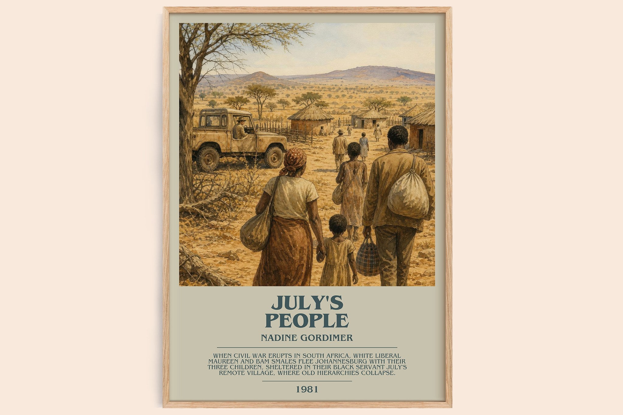 July's People Bookish Wall Art by Nadine Gordimer