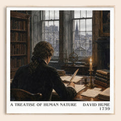 A Treatise of Human Nature literary book poster by David Hume – framed literary art print