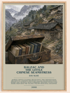 Balzac and the Little Chinese Seamstress bookish book poster by Dai Sijie – framed literary art print